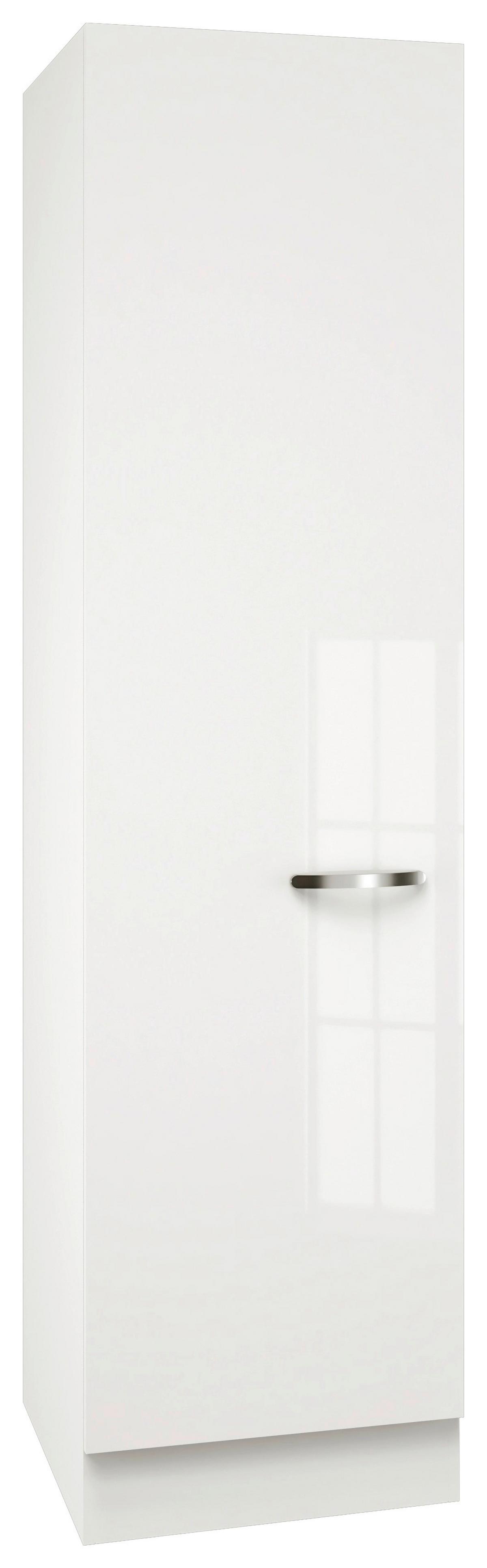Geschirrschrank Alba B: 50 Cm Weiß 1 Drehtür 3 Böden - Weiß Hochglanz/Weiß, MODERN, Holzwerkstoff (50/200/57cm)