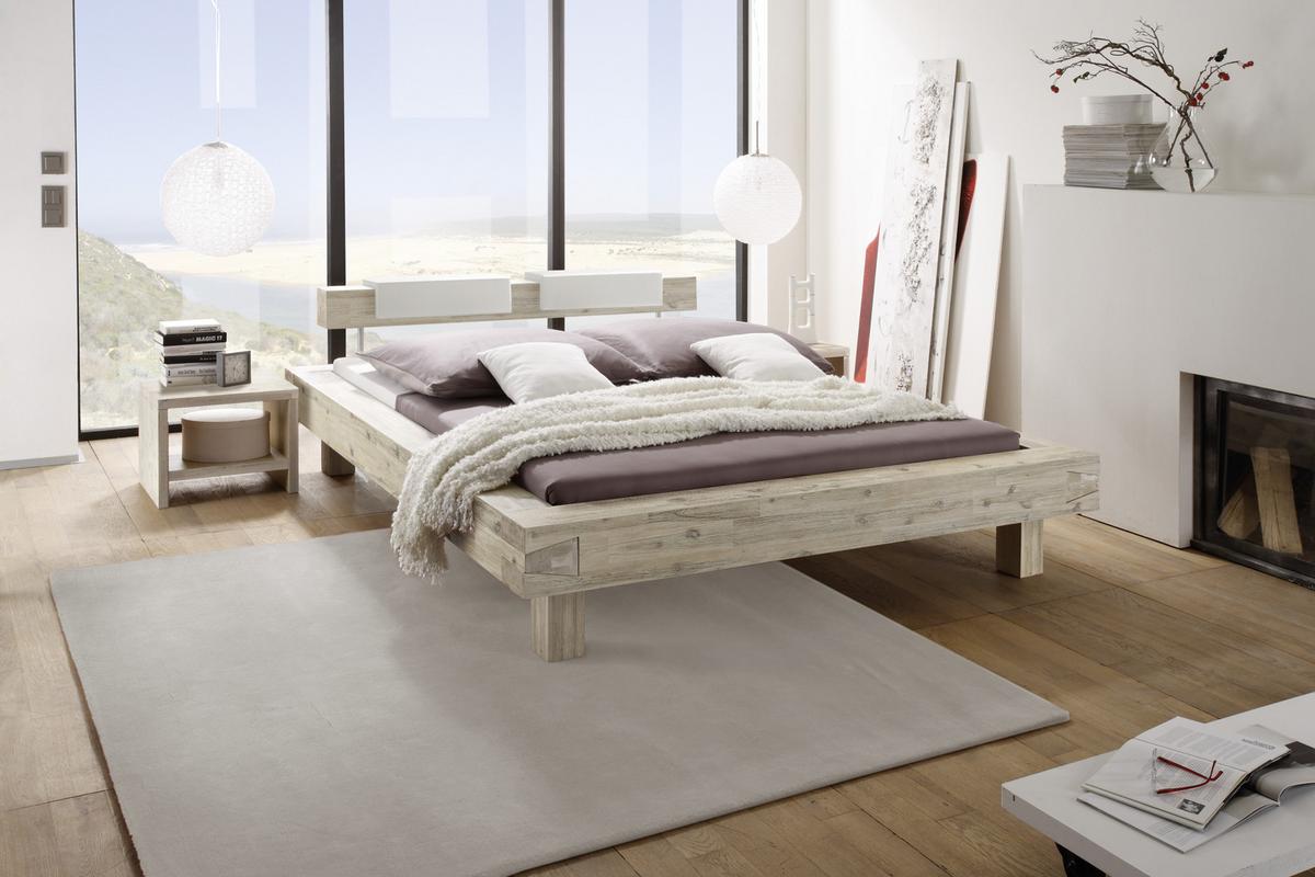 Kopfteilpolster Nakio, Weiß B: 55 cm - Weiß, Design, Textil (55/14/19cm) - Hasena