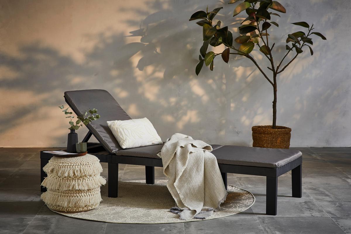 Balkonset Duetto 8 Teilig - Anthrazit, Basics, Kunststoff (65/78/195cm)