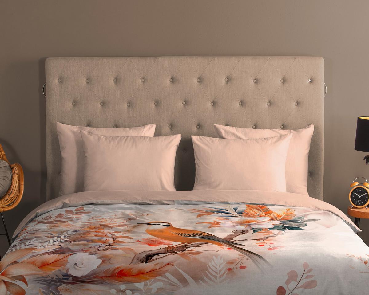 WENDEBETTWÄSCHE GLORIA - Koralle/Multicolor, Design, Textil (140/200cm)