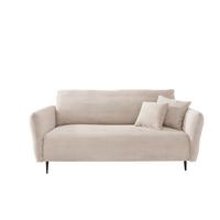 3-sitzer-sofa Vanilla Beige - Beige/Schwarz, Design, Textil (201/97/102cm) - Livetastic