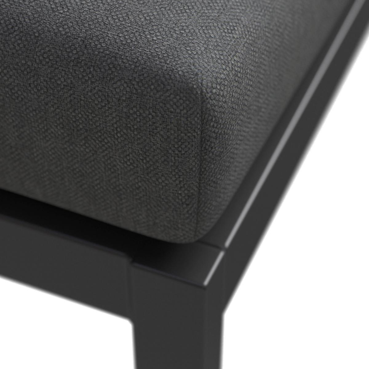 Loungegarnitur Kaunas - Dunkelgrau/Anthrazit, MODERN, Glas/Textil (183/241cm) - Beldano