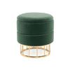 Hocker Pouf Samt/eisen Grün/goldfarben H: 41 Cm - Goldfarben/Grün, Basics, Holzwerkstoff/Kunststoff (37,5/41/37,5cm) - Kayoom