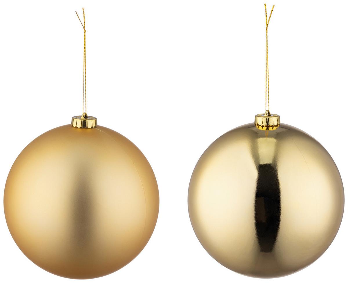 CHRISTBAUMKUGEL Daisy, Goldfarben - Goldfarben, KONVENTIONELL, Kunststoff (15cm) - Luca Bessoni