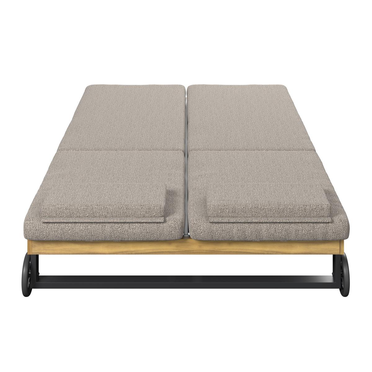 ZÁHRADNÉ LEŽADLO ELENYI - sivá, Modern, kov/drevo (200cm) - Bessagi Garden