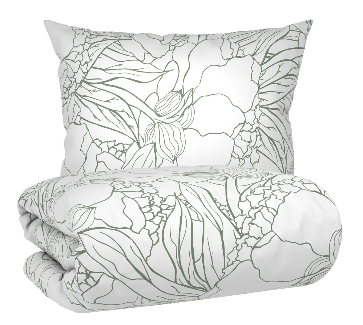 POVLEČENÍ EMMA - olivově zelená, textil (140/200cm) - Mömax