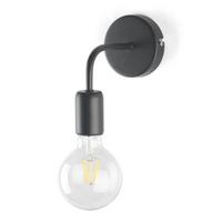 Wandleuchte Schwarz L: 10 cm 22w - Schwarz, KONVENTIONELL, Metall (10/16/15cm)