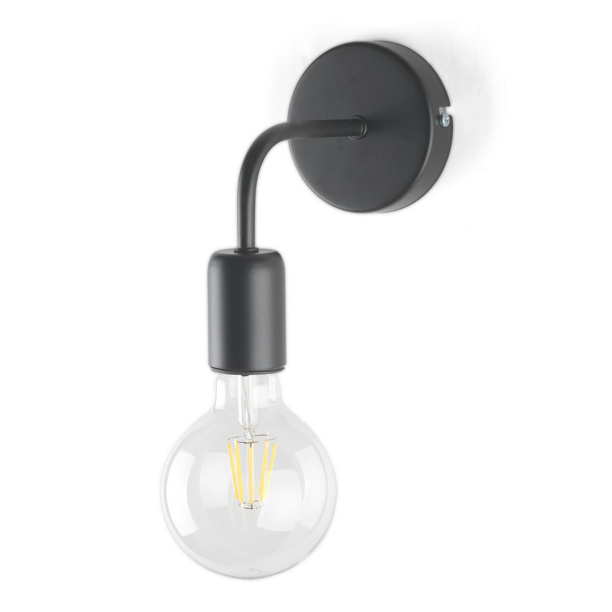 Wandleuchte Schwarz L: 10 cm 22w - Schwarz, KONVENTIONELL, Metall (10/16/15cm)