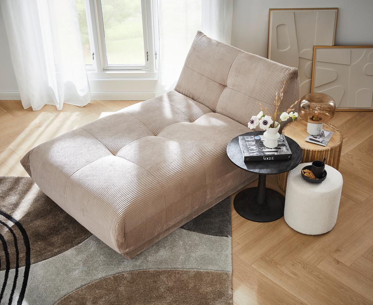 Modul Sofa Giselle Ottomane B: 105 Cm Taupe - Taupe, Trend, Textil (105/80/185cm) - Livetastic