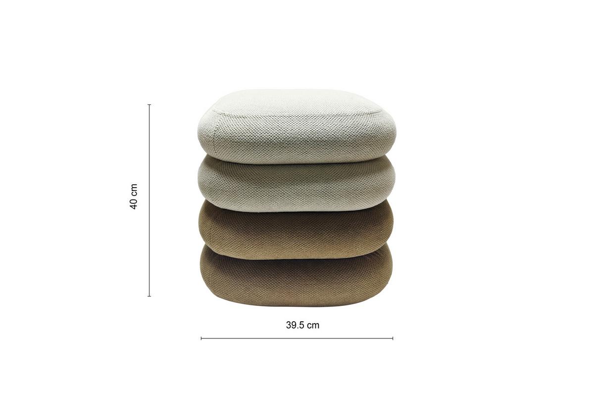 Taburetka SOPHIE, svetlohnedá/hnedá ženilka - hnedá/svetlohnedá, Modern, kompozitné drevo/textil (39,5/40/39,5cm) - Mömax