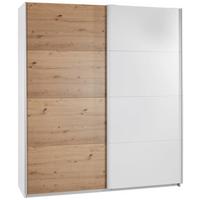 Schwebetürenschrank 181 cm Feldkirch 8, Grau/Eiche Dekor - Eichefarben/Grau, MODERN, Holzwerkstoff (181/210/62cm)