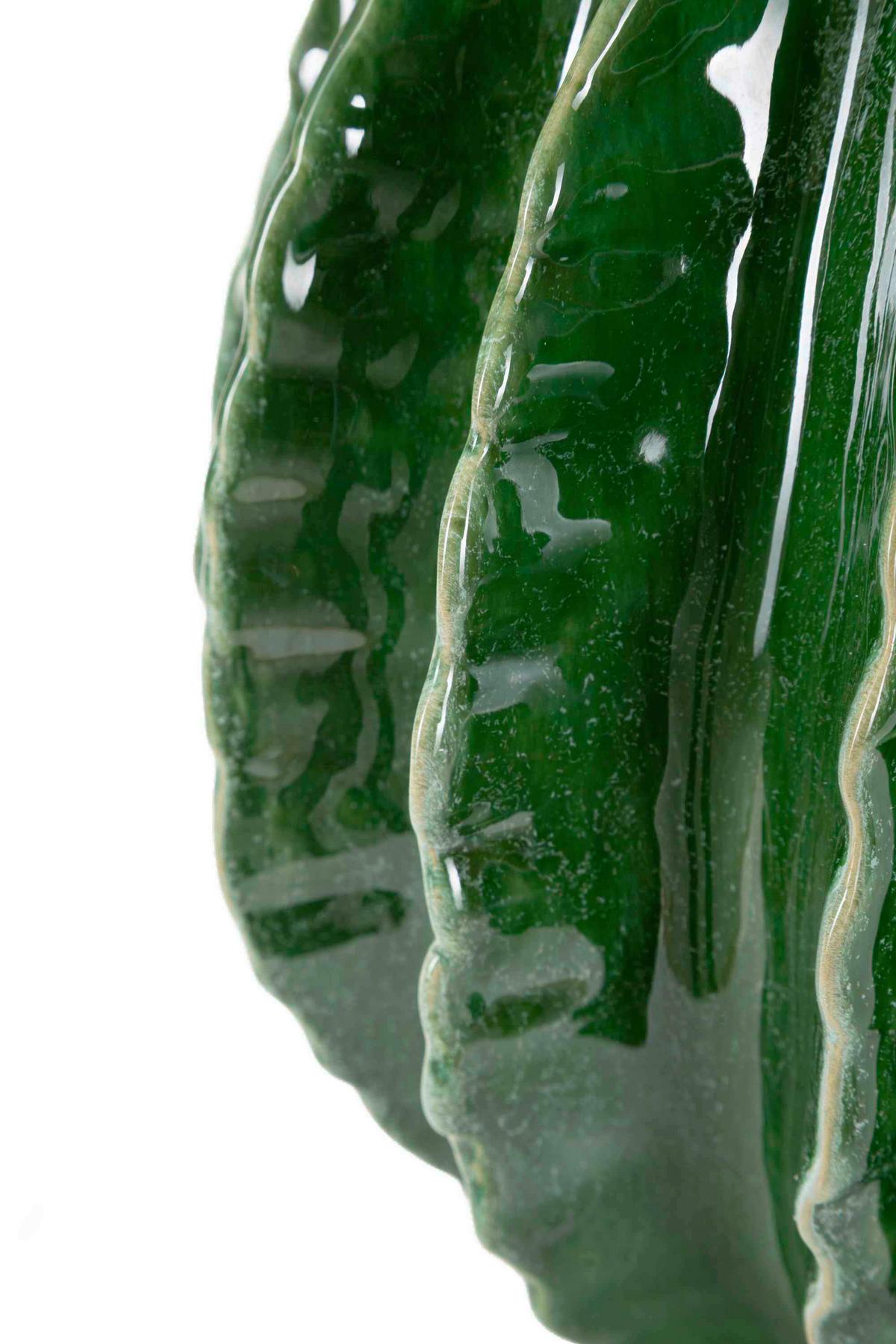 Vase Cactus Ball Pot Grün B: 23,5 cm - Grün, Basics, Keramik (23,5/24,5/23,5cm)