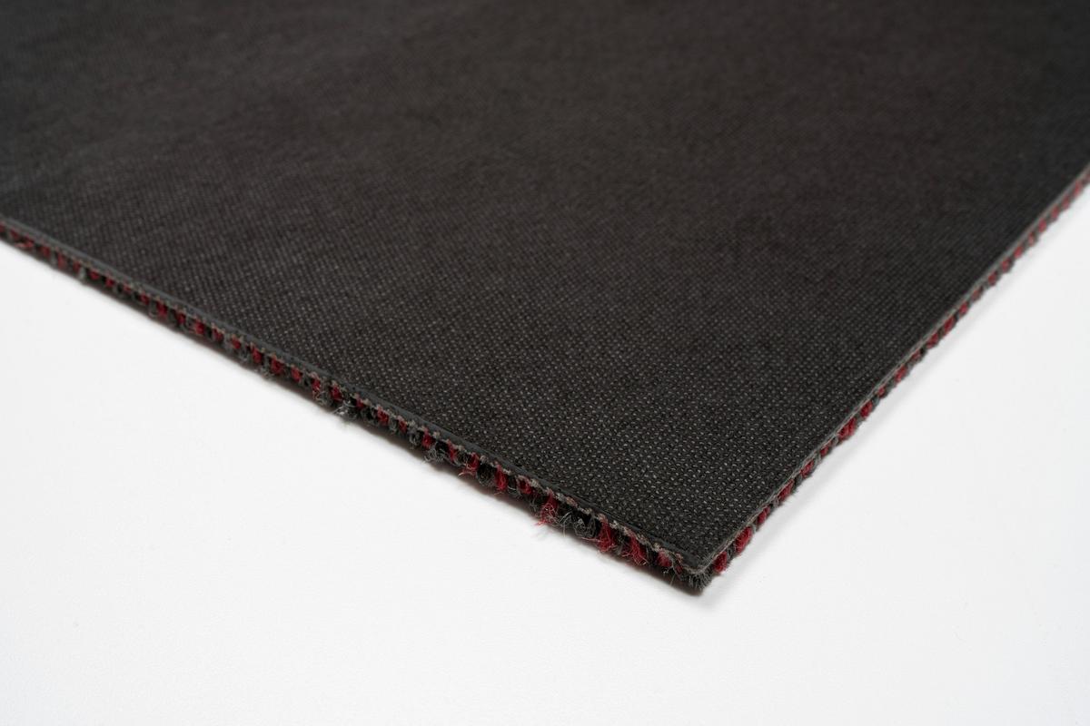 Teppichfliese Rot Marble 50x50 cm Florhöhe 3 mm - Rot, Basics, Textil (50/50cm)