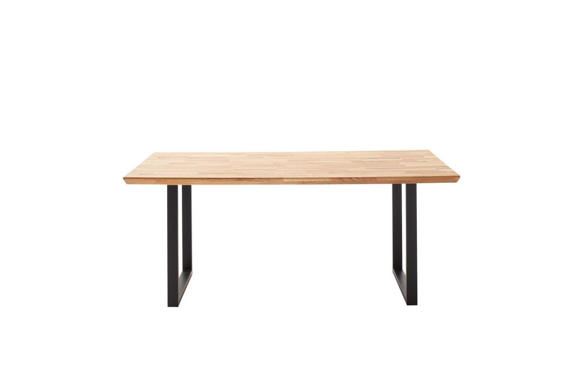 Esstisch Zeballos 120x75 Cm Kufentisch - Eichefarben/Schwarz, ROMANTIK / LANDHAUS, Holz/Metall (120/76/75cm)