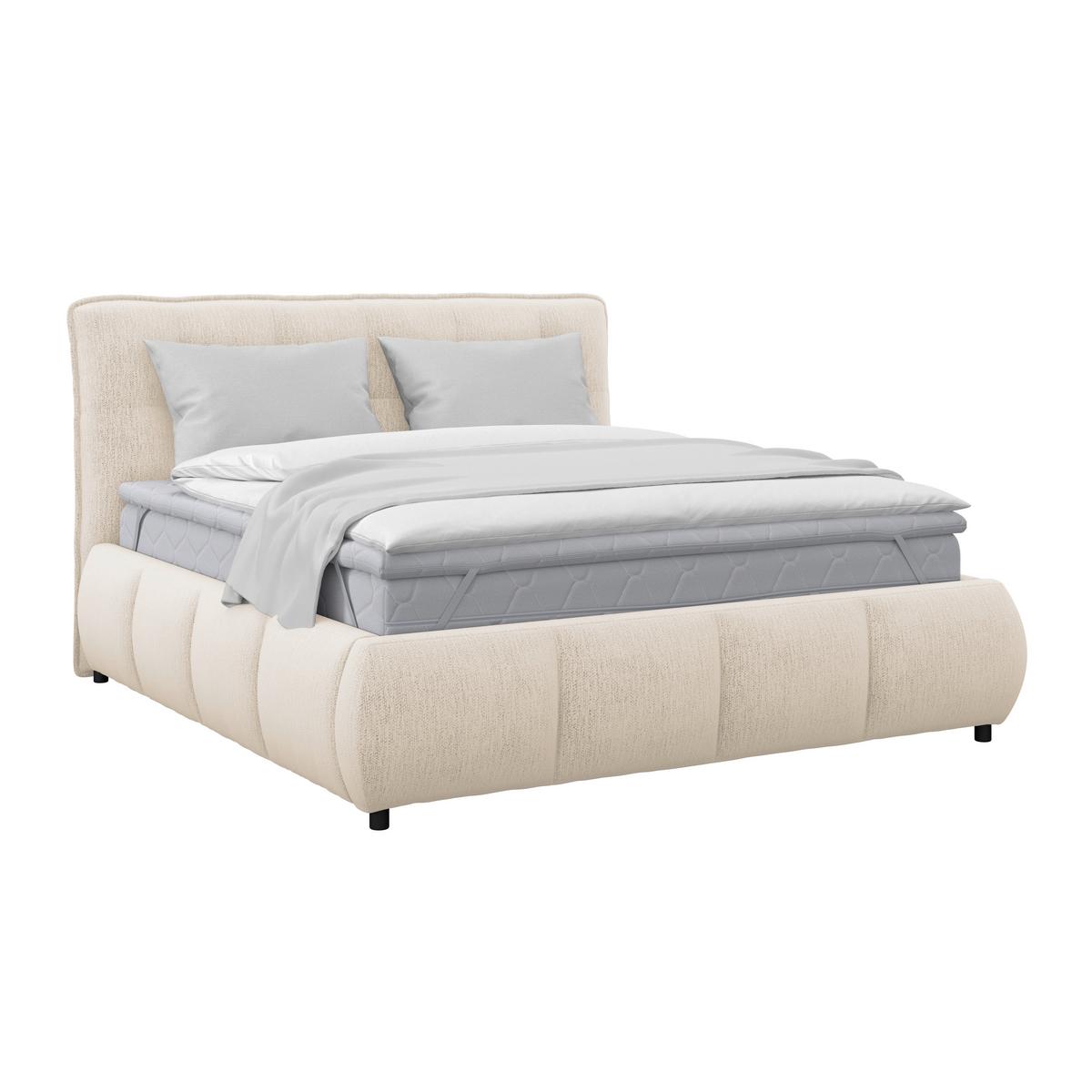 Polsterbett Limo Beige 140x200 cm - Beige/Schwarz, KONVENTIONELL, Holz/Holzwerkstoff (140/200cm) - James Wood