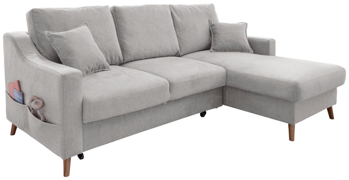 Ecksofa Valentina Grau S: 228x150 Cm - Naturfarben/Grau, MODERN, Textil (228/150cm) - Livetastic