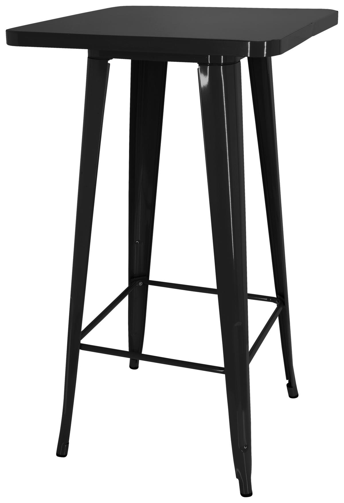 Bartisch Vantaggio Schwarz, L: 60 Cm - Schwarz, Basics, Metall (60/60/103,5cm) - MID.YOU