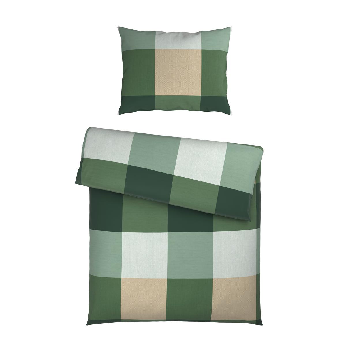 BETTWÄSCHE KERSTIN - Taupe/Grün, MODERN, Textil - Luca Bessoni