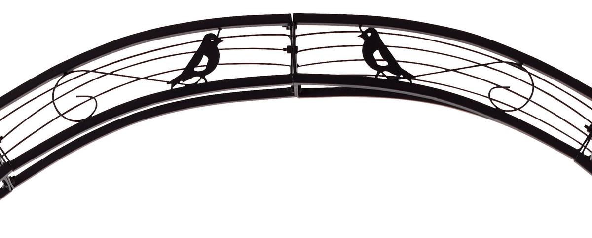 Rosenbogen Stahl Mira Bxh: 145x260 Cm - Anthrazit, MODERN, Metall (145/260/38cm) - Gardenson