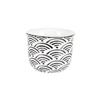 Šálek na čaj Shiva, 80ml - bílá/černá, Lifestyle, keramika (8,3/6,5cm) - Premium Living