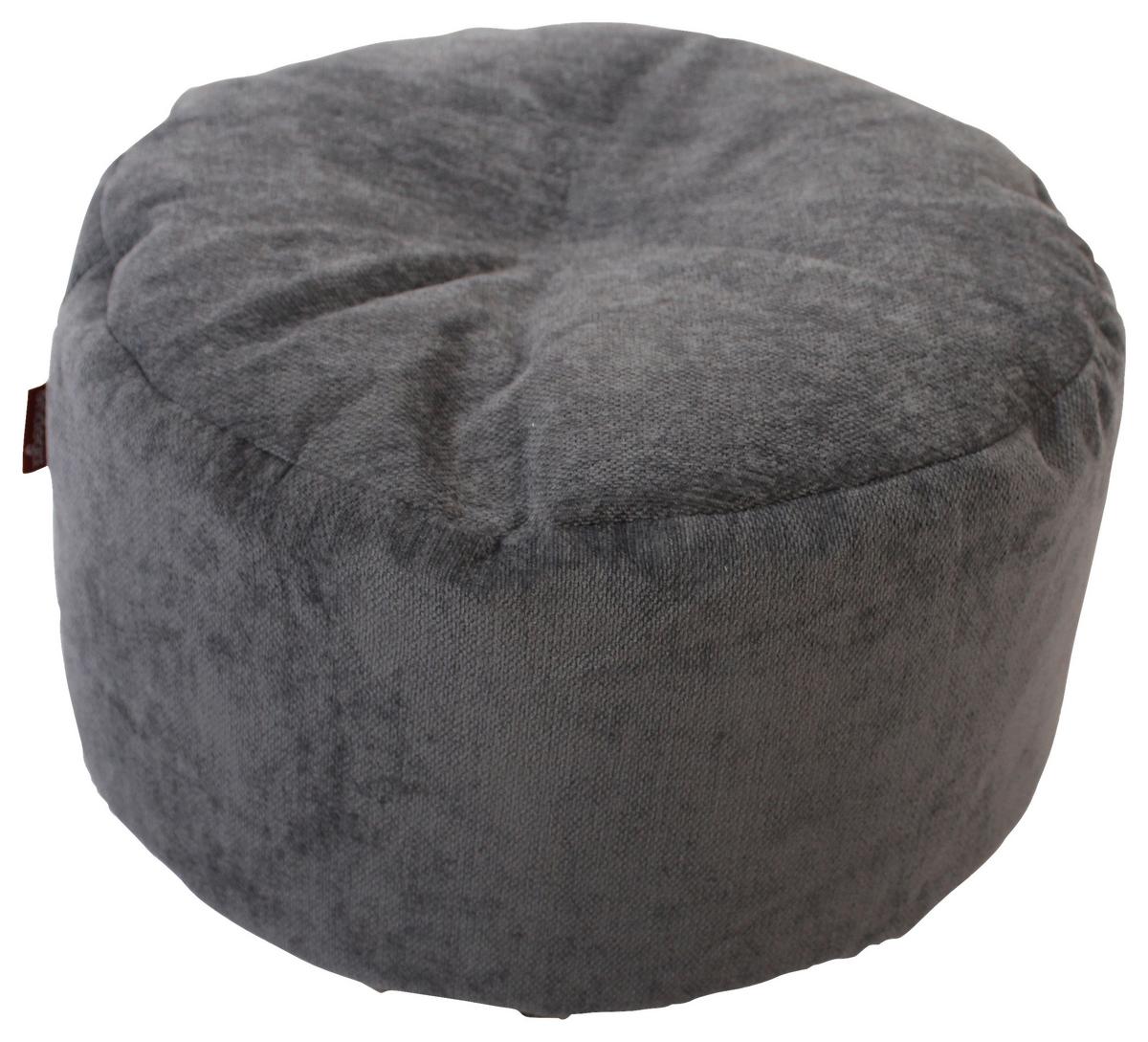 Sitzsack Drops Grau Indoor Mit Styroporkugeln-Füllung - Grau, MODERN, Textil (45/25/45cm) - Ondega