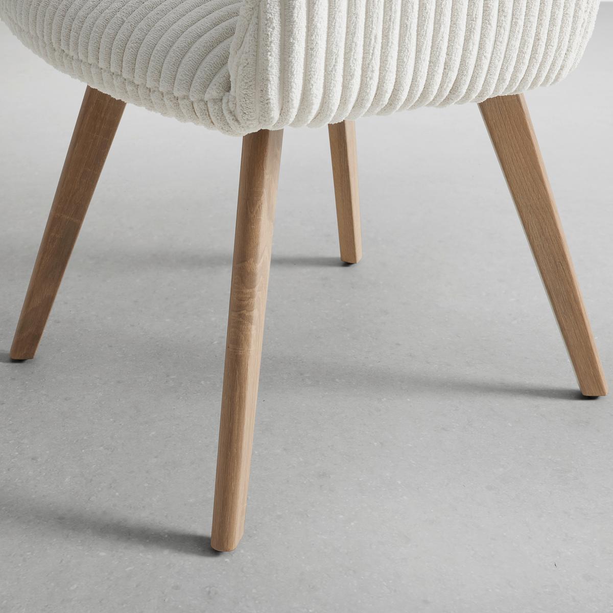 Židle MATTIA béžová - barvy dubu/béžová, Moderní, kov/dřevo (56/87/61cm) - Bessagi Home