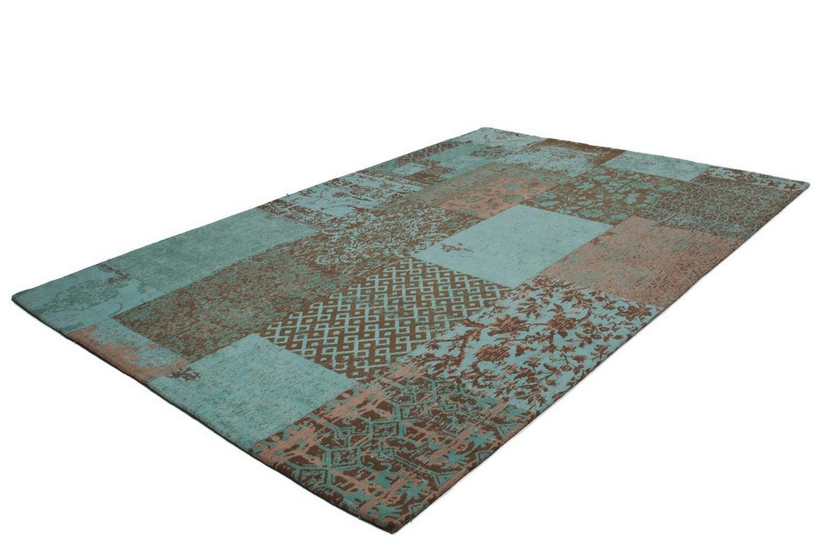Flachwebteppich Symphony 160 Türkis, 80x150 cm - Türkis, KONVENTIONELL, Textil (80/150cm)