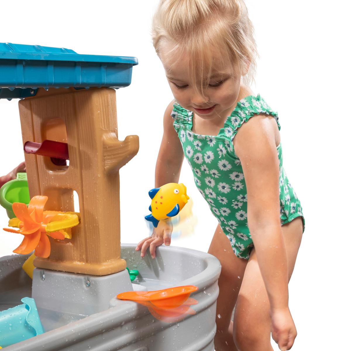 Sand- Und Wassertisch Rain Shower Splash - Blau/Braun, Design, Kunststoff (86,4/66,7/90,2cm) - Ambia Garden