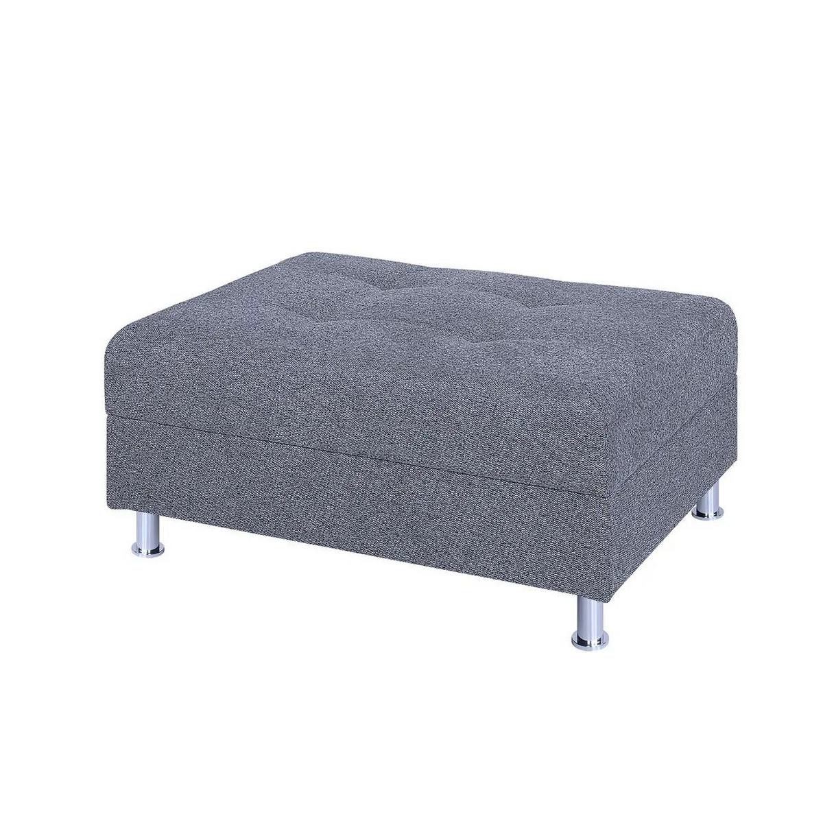 Taburet SOFIA, šedá - šedá/barvy chromu, Basics, textil (100/80/47cm) - P & B