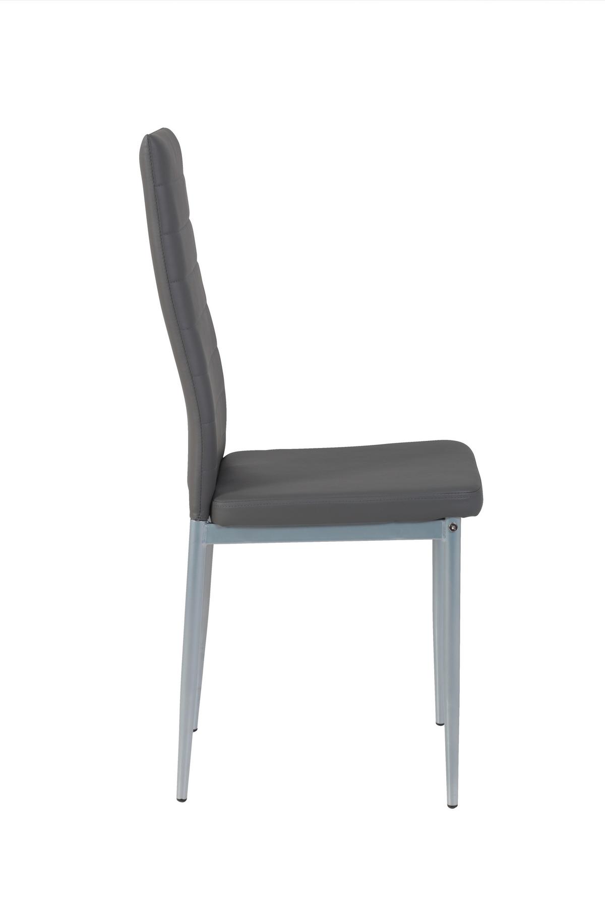 Tischgruppe Helene Grau L: 140 cm - Grau, MODERN, Holzwerkstoff/Textil (140/80/74cm) - MID.YOU