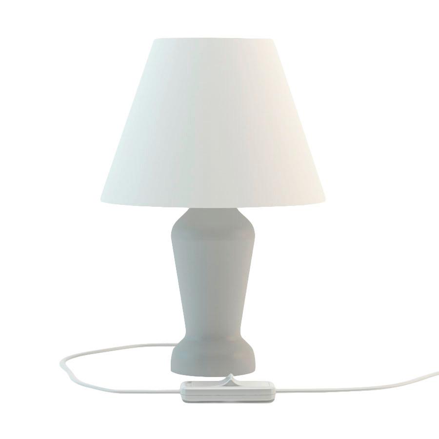 Tischleuchte 4110436 Mona - Grau - Grau, KONVENTIONELL, Holz (18/28cm)