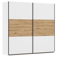 Schwebetürenschrank Neo Weiß Eiche Artisan Dekor - Weiß/Eiche Artisan, MODERN, Holzwerkstoff (218/210/59cm) - Rauch Möbel