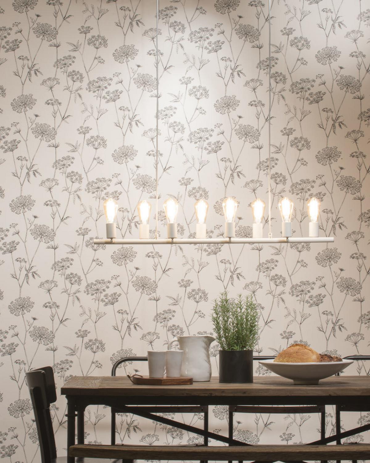Hängeleuchte Miami H: 28-175cm 8-Flammig Höhenverstellbar - Weiß, Design, Metall (105/28/28-175cm) - It's about Romi