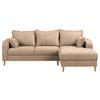 Ecksofa Beata Beige S: 230x150 cm - Wengefarben/Beige, Design, Textil (230/150cm) - Livetastic