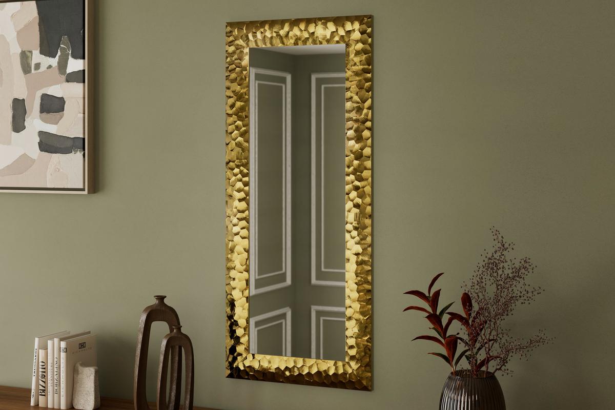 SPIEGEL SABRINA I GOLD - Goldfarben, MODERN, Glas/Kunststoff (114/50cm)