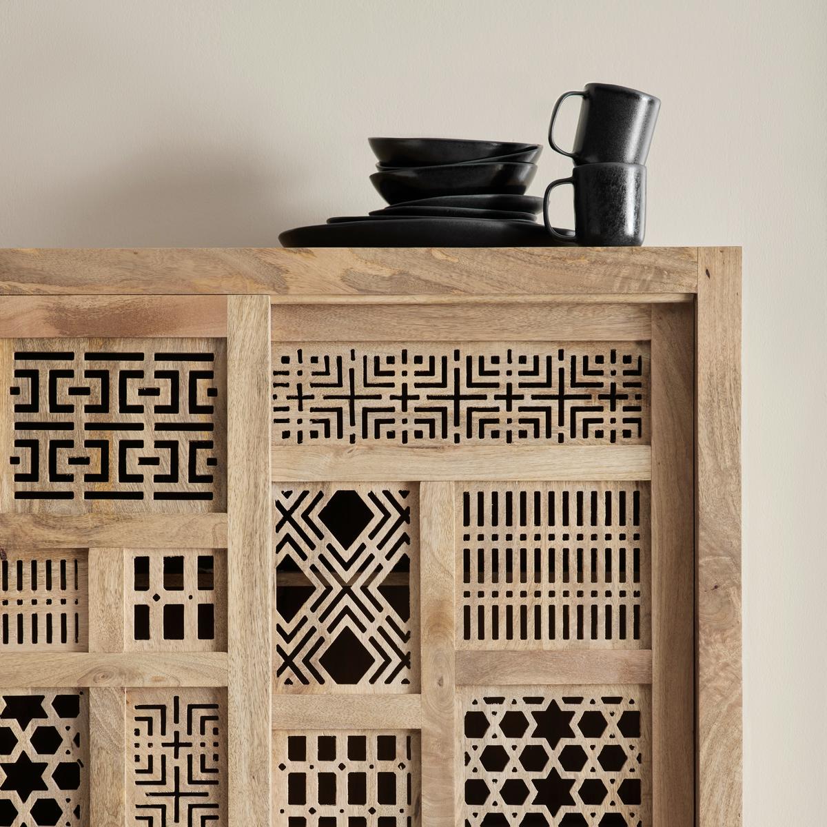 VYSOKÁ KOMODA LAKOTA -TREND- -TOP- - svetlohnedá, Lifestyle, drevo (115/150/38cm) - Zandiara