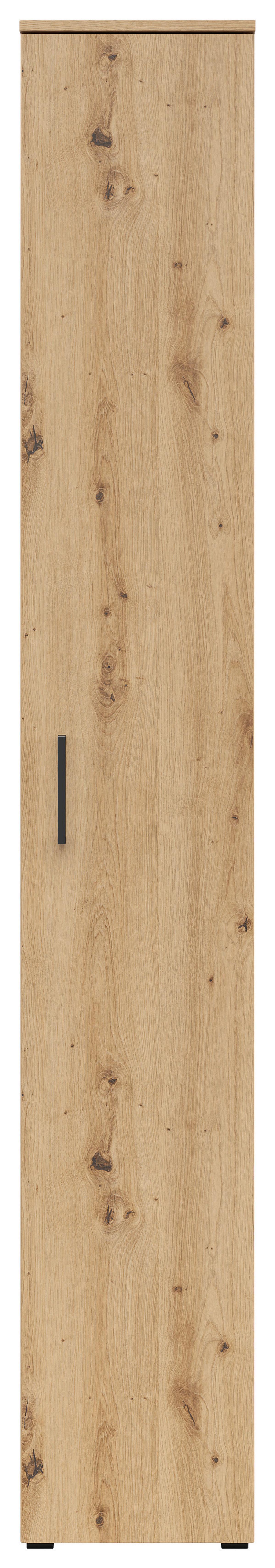 Skriňa MULTISTAURAUM - čierna/dub artisan, Modern, kompozitné drevo/plast (30/195/40cm)