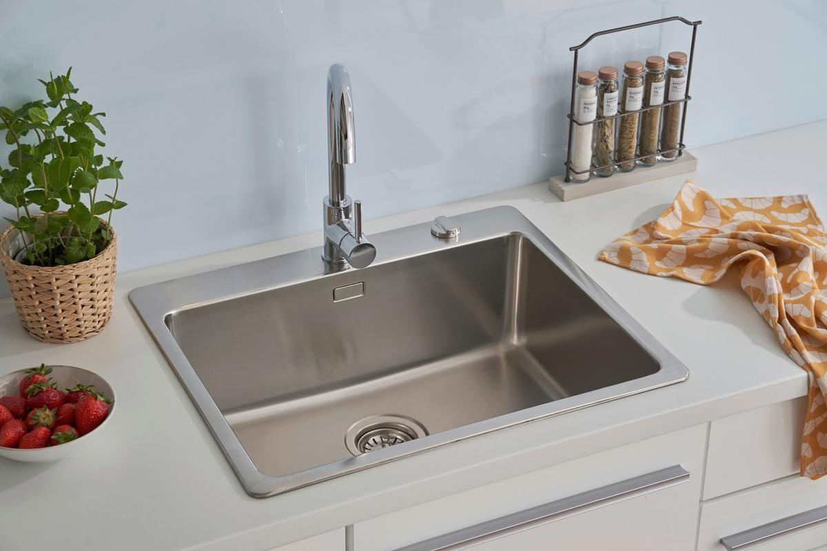 Spüle Respekta Inox Edelstahl Bxt: 60x50 Cm - Edelstahlfarben, Trend, Metall (60/22,8/50cm) - Respekta