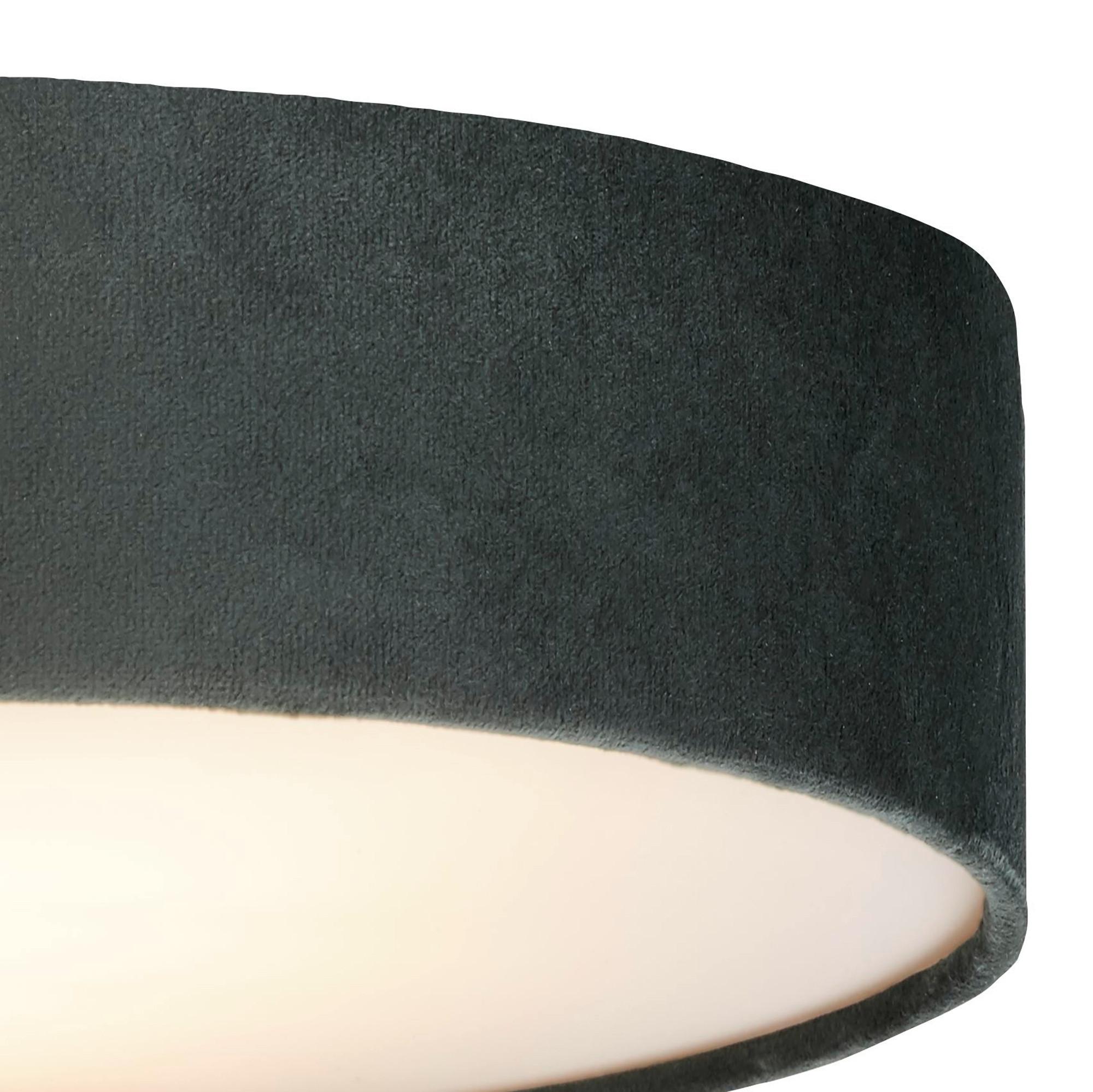 Deckenleuchte Drum 23298-3gy - Grau, Basics, Textil/Metall (50/50/10cm)