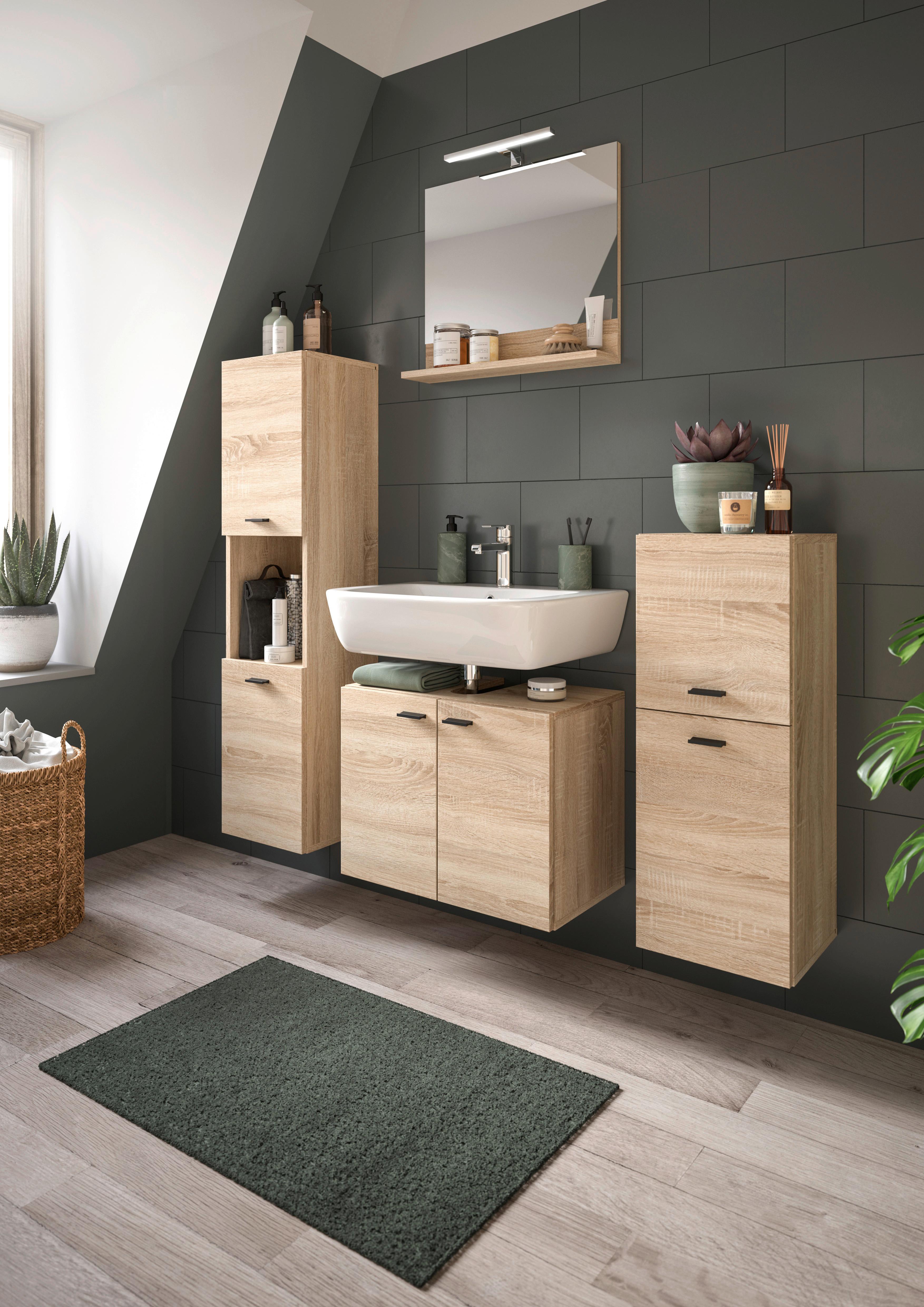Midischrank Boston Sonoma Eiche Dekor B: 30 Cm - Sonoma Eiche, MODERN, Holzwerkstoff (30/125/29cm) - MID.YOU