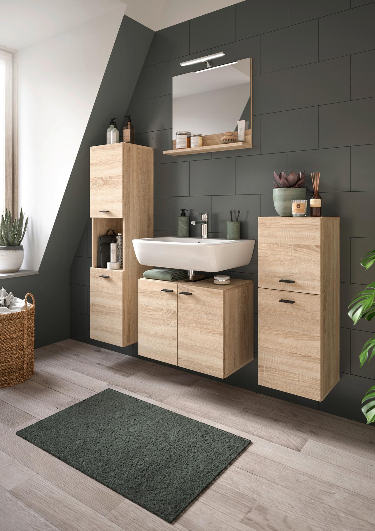 Midischrank Boston Sonoma Eiche Dekor B: 30 Cm - Sonoma Eiche, MODERN, Holzwerkstoff (30/125/29cm) - MID.YOU
