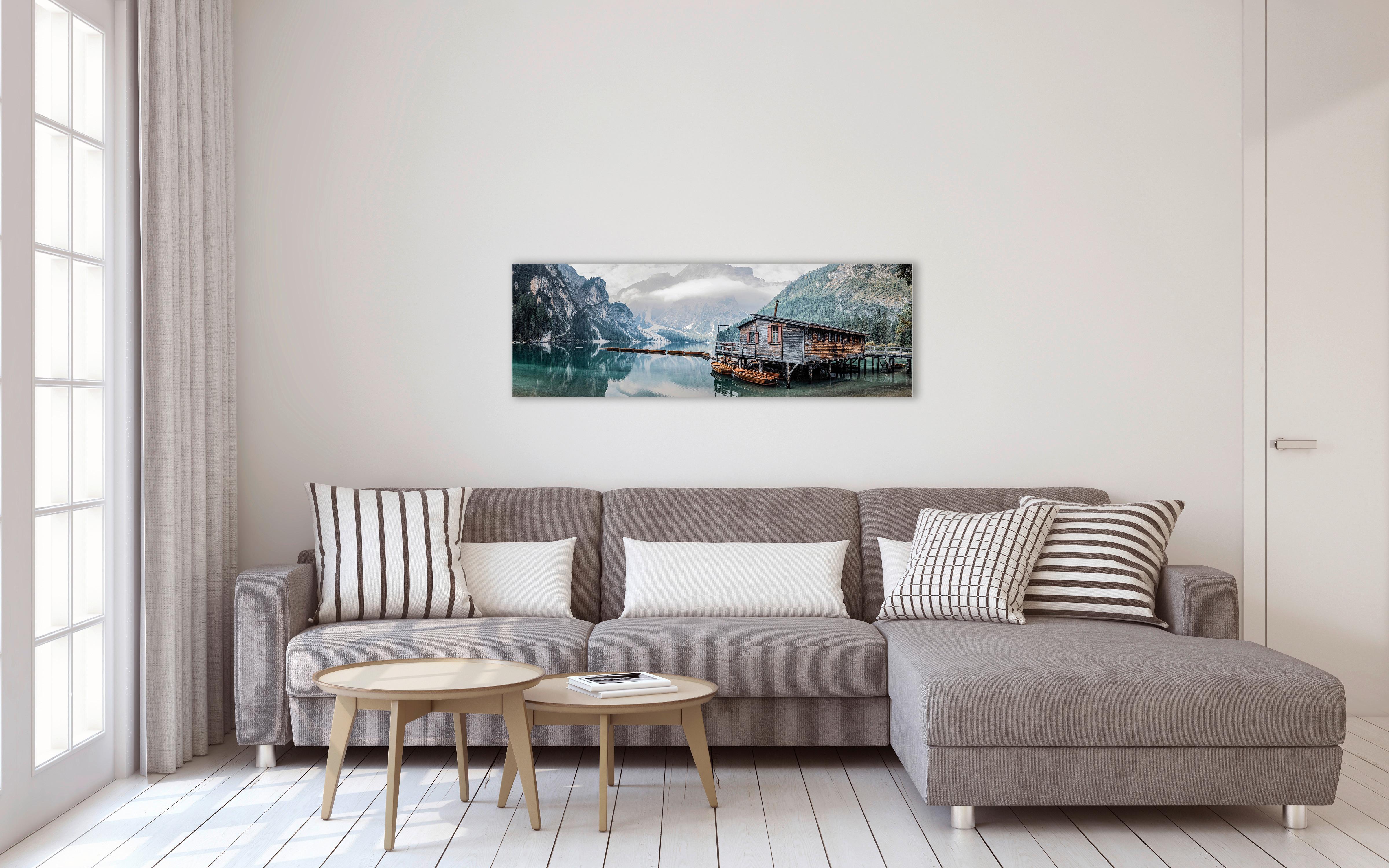 Obraz Na Plátně Marcus, 150/50cm - bílá/modrá, Basics, kompozitní dřevo (150/50/2,5cm) - Modern Living