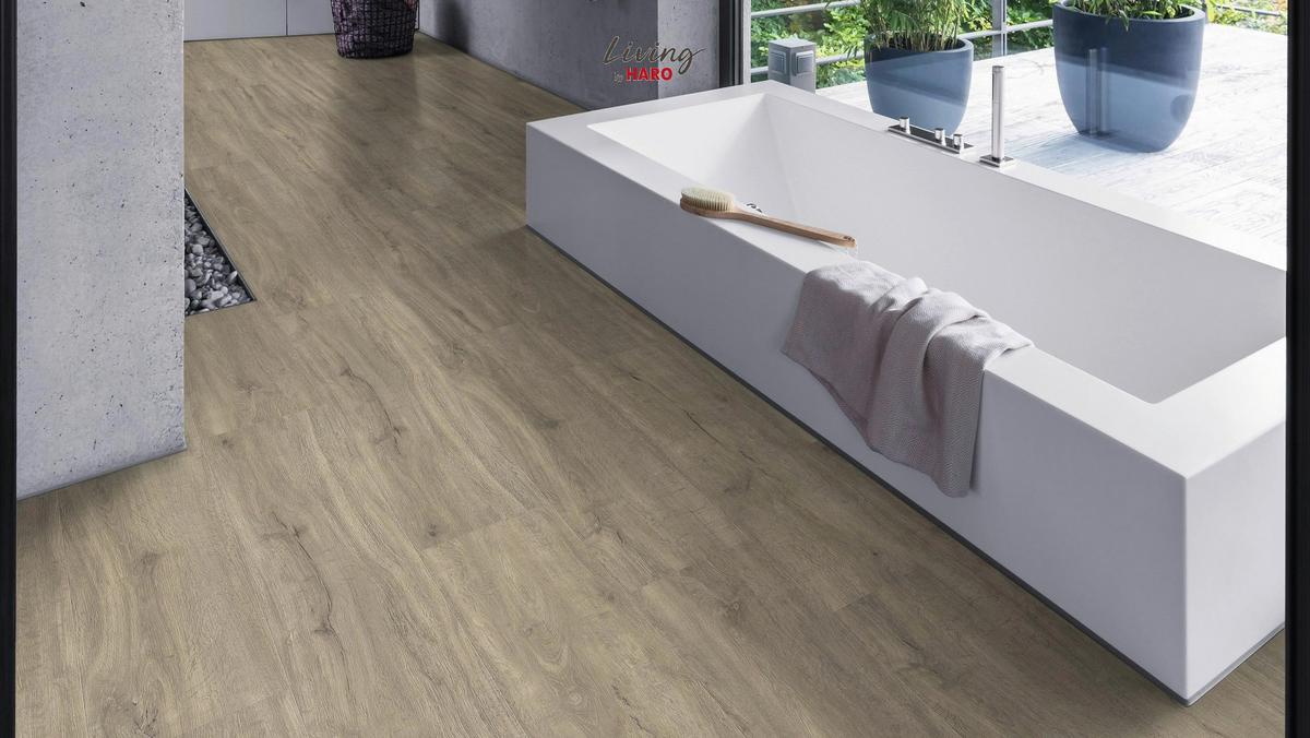 Vinylboden Eiche Graubraun Lhd. Klick-Vinyl - Graubraun/Grau, Design, Holzwerkstoff (128,2/23,5/0,65cm) - Living by HARO