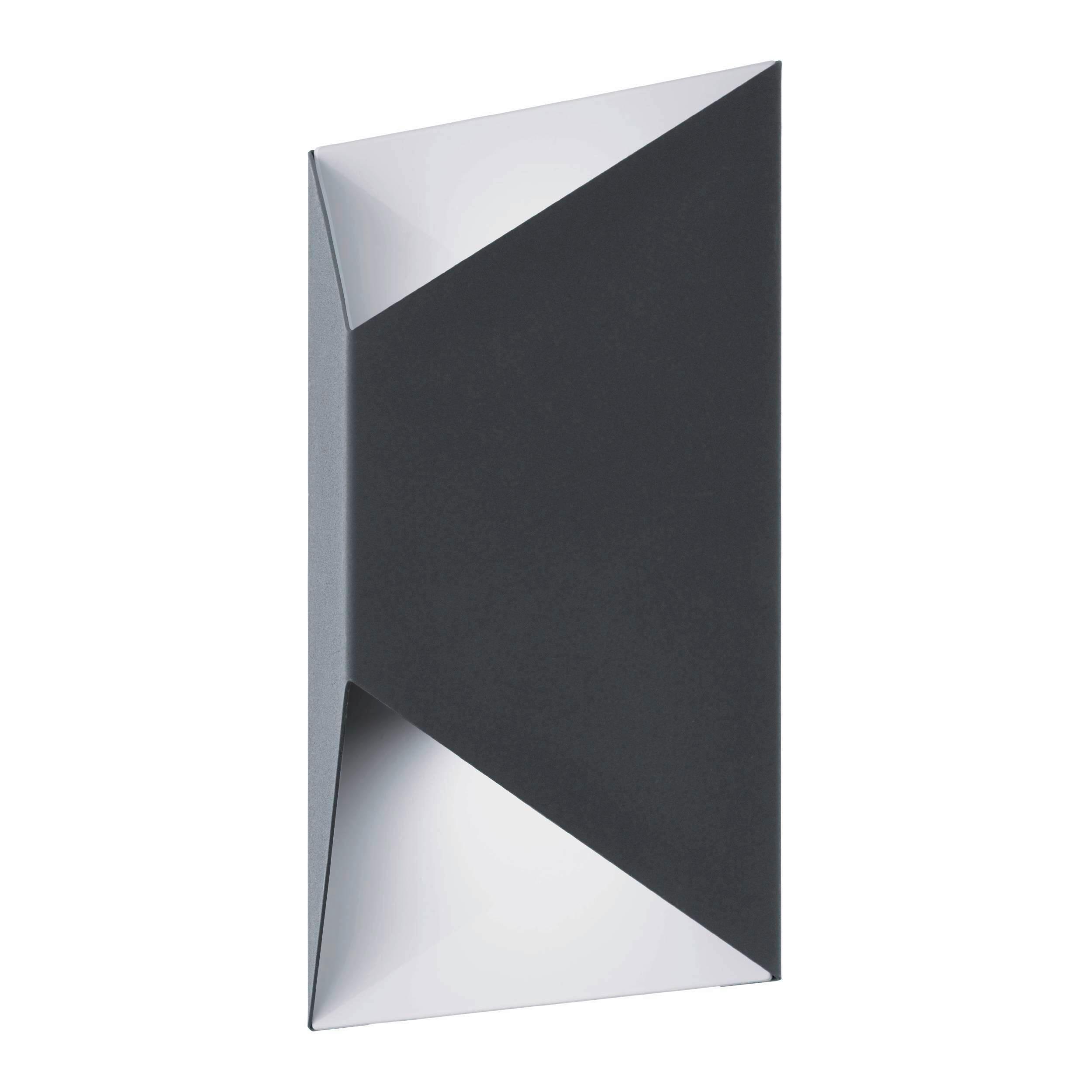 Außenwandleuchte Predazzo 2,5w Stahl, Wandmontage - Anthrazit/Weiß, Design, Metall (14/21/7,5cm) - Eglo