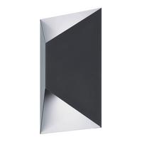 Außenwandleuchte Predazzo 2,5w Stahl, Wandmontage - Anthrazit/Weiß, Design, Metall (14/21/7,5cm) - Eglo