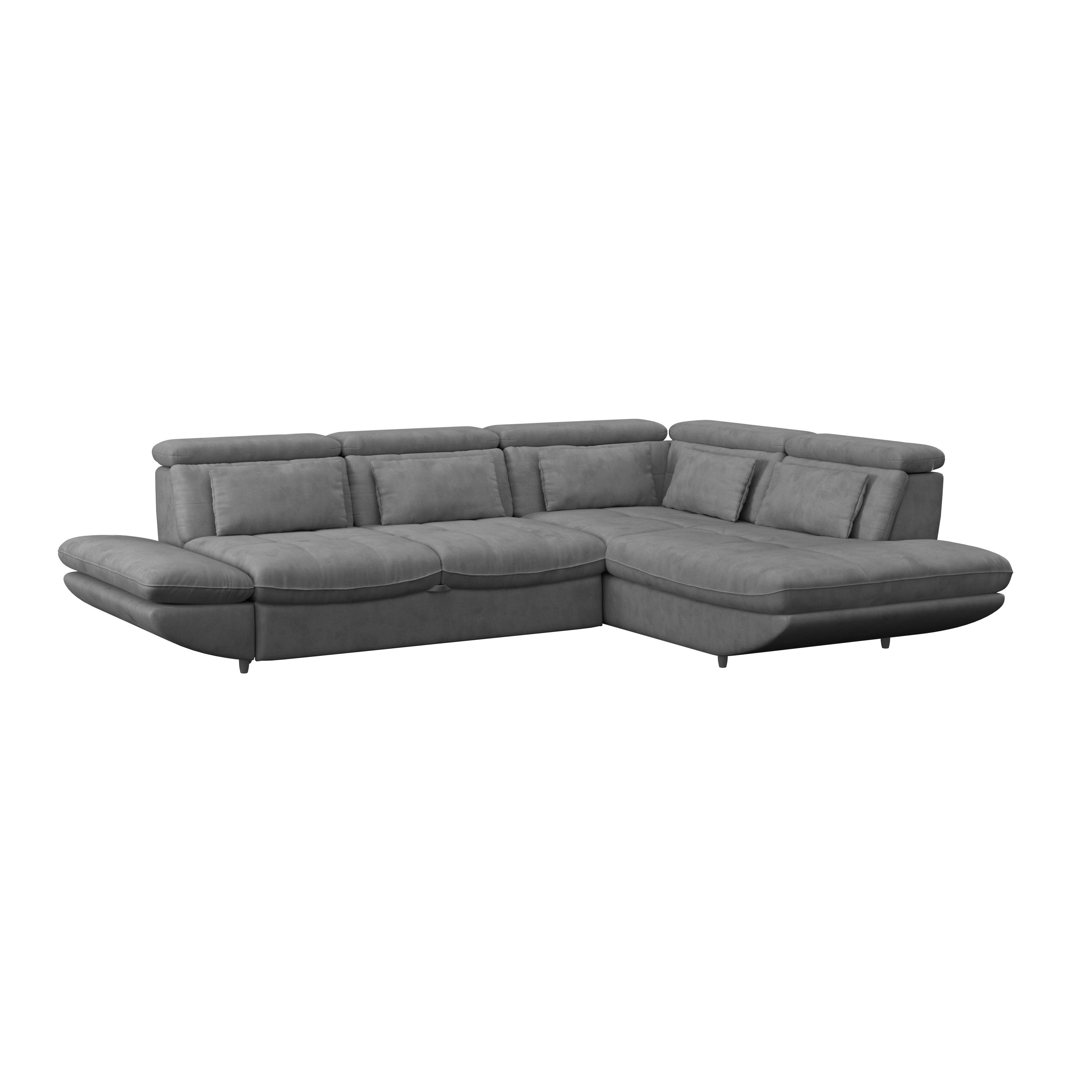 Wohnlandschaft Park - Dunkelgrau/Schwarz, MODERN, Textil (233/311cm) - Luca Bessoni