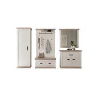 Garderobe Florenz Pinienfarbe/Hellbraun 307cm - Hellbraun/Pinienfarben, Design, Holzwerkstoff (307/201/45cm) - MID.YOU