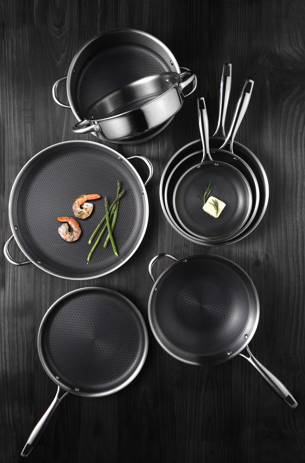 Bratpfanne Hi-Tech 3 D: 20 cm Edelstahl Antihaftbeschichtet - Silberfarben, Basics, Metall (20cm) - Masterpro