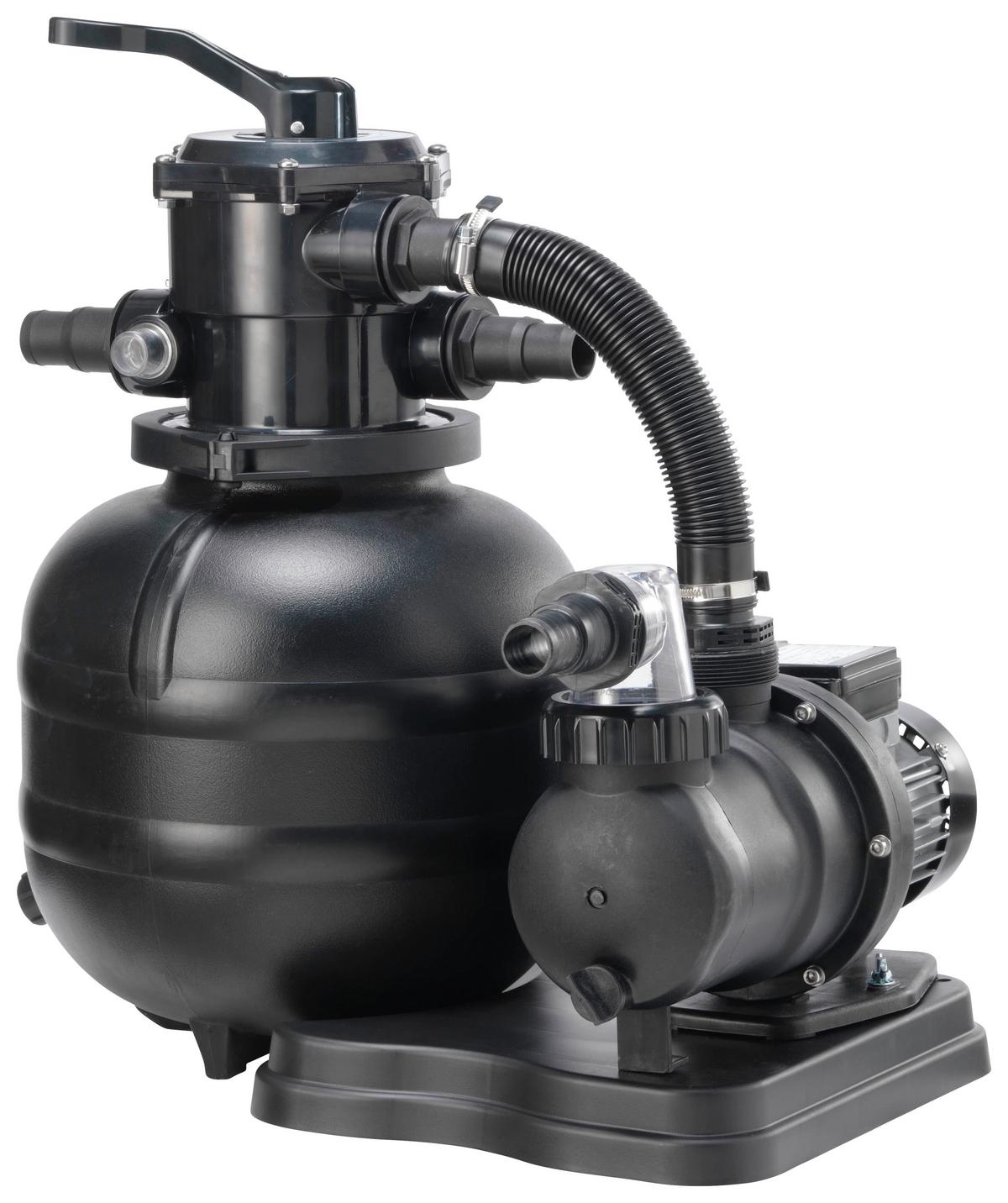 FILTERPUMPE FILTERSYSTEM 250W - Schwarz, Basics, Metall (38/59/39cm)