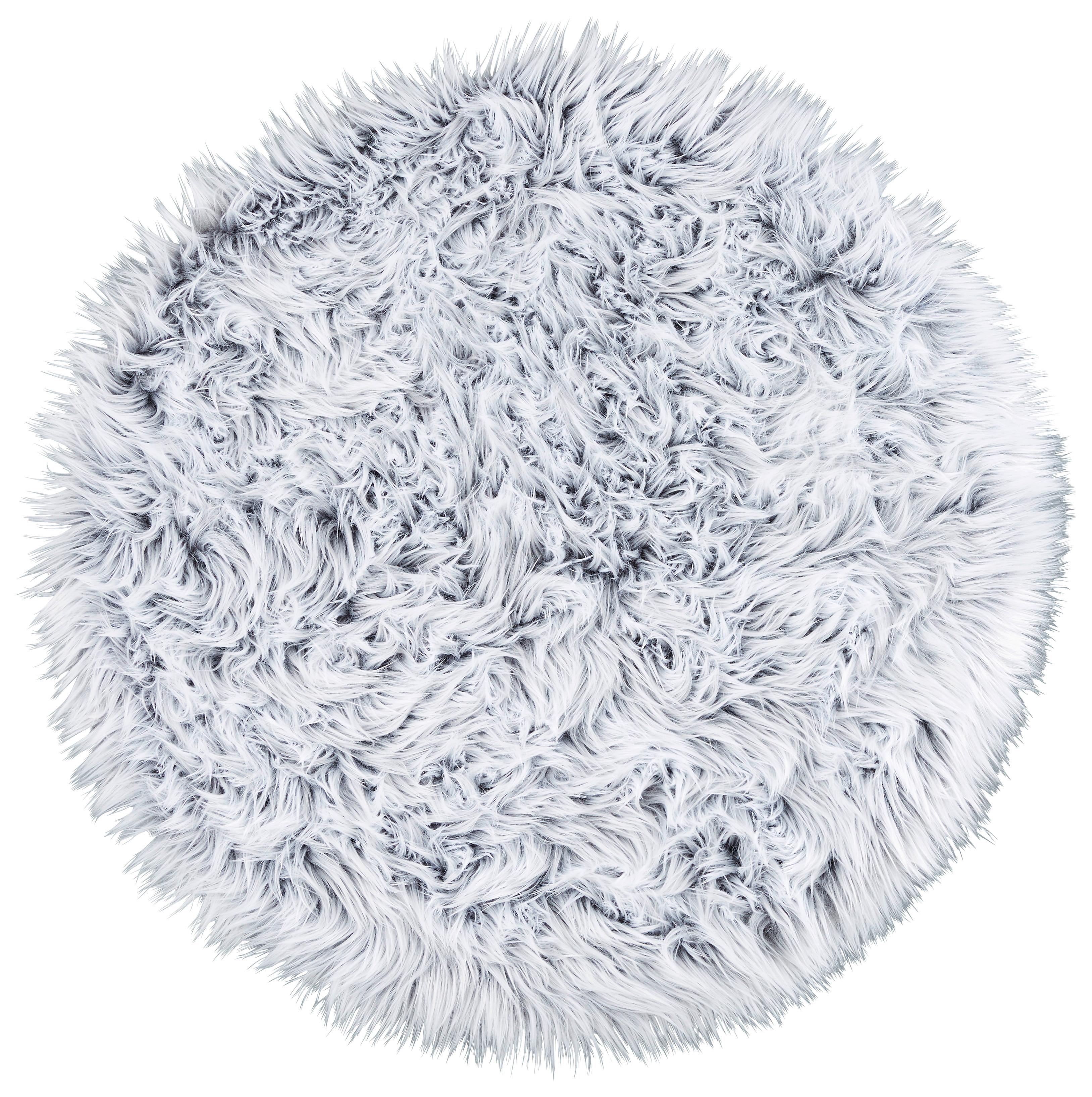 Umelá Kožušina Teddy 1, 80cm, Biela - sivá, textil (80cm) - Modern Living